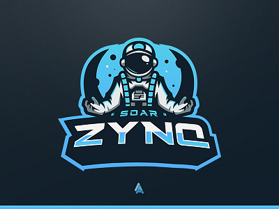 "SoaR Zynq" Astronaut Mascot Logo astronaut astronaut mascot logo esports logo mascot logo soar gaming soarrc