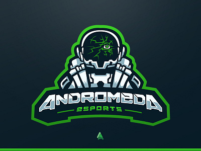 "Andromeda Esports" Mascot Logo astronaut astronaut mascot logo esports esports logo mascot logo
