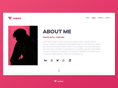 About me | Portfolio Website UI about me about me page about me page concept about page about us adobe xd design landing page landing page concept landing page design photoshop profile page ui user interface ux