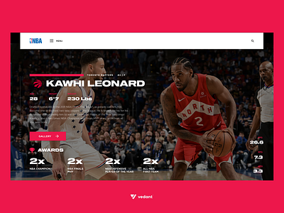 Daily UI #006 - User Profile 006 basketball biography daily ui daily ui 006 dailyui design kawhi leonard kawhi leonard stats nba nba player profile nba stats profile stats ui uiux user profile ux