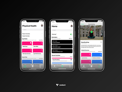 DeskSense — Designing a mobile health app for desk users. app creative desk health ios mobile ui ui design ux ux design uxui