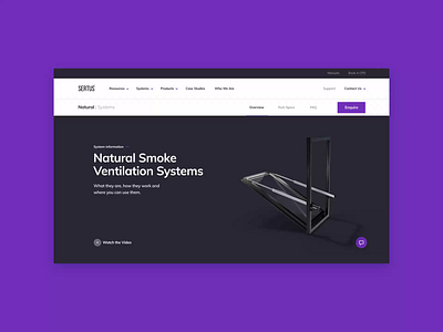 Industrial Marketing Website Case Study Header animation building case study clean construction corporate dailyui design industrial marketing website minimal motion purple ui uiux userexperience ux web website white