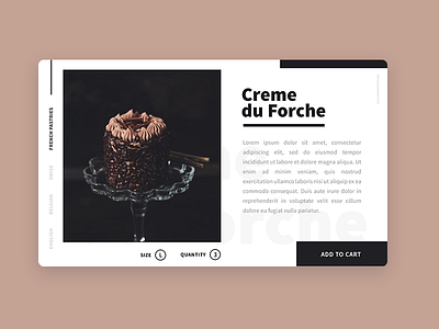 Pastry Product Page daily dailyui design experience pastry product ui uiux user web