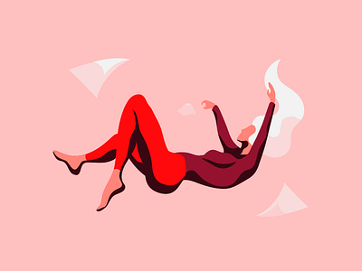 Falling Girl Illustration design graphic illustration ui ux