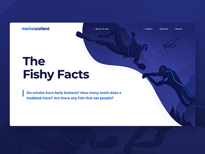 Marine Scotland Page design experience graphic illustration ui uiux user experience ux vector web