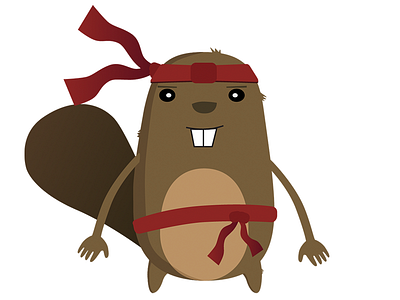 Kung Pow Kevin beaver character design design fingertapps game illustration kung pow kevin vector