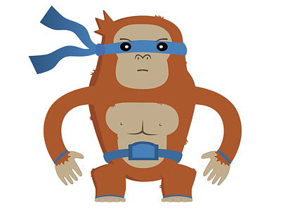 Master Biff ape character design design fingertapps game illustration kung pow kevin master biff monkey vector