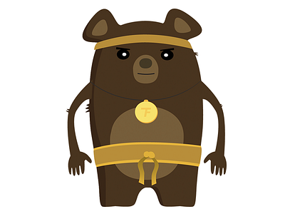 Master Boris bear character design design fingertapps game illustration kung pow kevin master boris russian vector