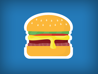 Burger Time burger cheese cheeseburger illustration vector