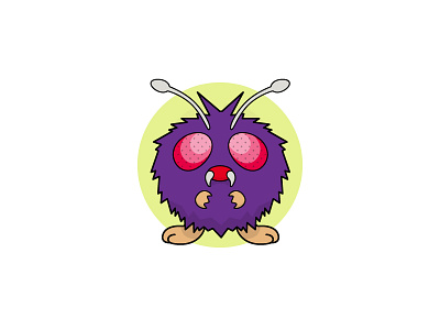 Venonat bug illustration pokeball pokemon summerproject vector venonat