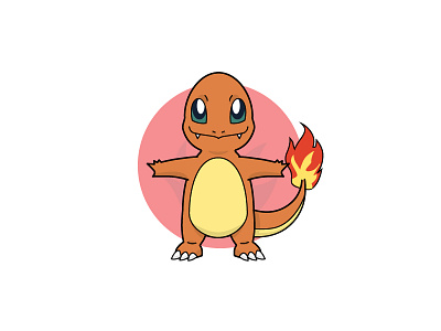 Charmander charmander fire illustration pokeball pokemon summerproject vector
