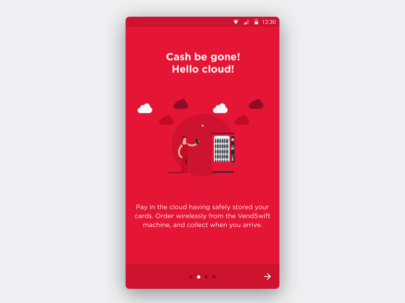 VendSwift: Onboarding android animated animation coca cola coke illustration ios material design mobile motion onboarding vendswift