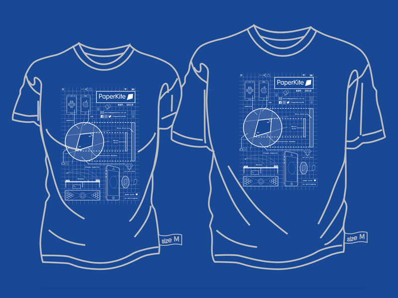 PK Blueprint Tee blueprint illustrator lineart mobile paperkite shirt t shirt technical drawing tee