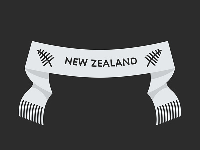 DAY 12: All Whites 100days 100daysofillustration all whites day 12 football illustration kiwi new zealand scarf soccer supporters