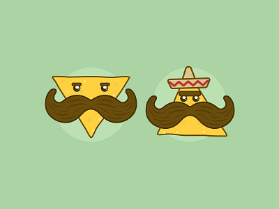 DAY 19: Los Hermanos Nacho 100days 100daysofillustration character corn chip day 19 illustration mexican moustache nacho sombrero taco totopo
