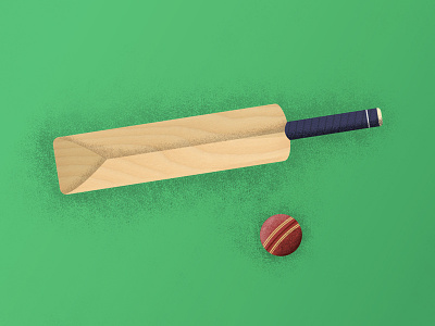 DAY 92: Cricket 100 days of illustration ball blackcaps challenge cricket cricket ball cricket bat day 92 howzat illustration wicket