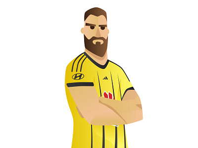 DAY 96: Captain Dura 100 days of illustration captain challenge day 96 durante football illustration nix phoenix taranaki wellington wellington phoenix