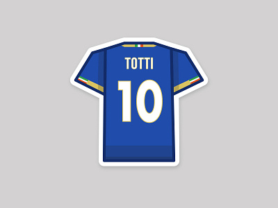 Francesco football italia italian italy jersey legend roma soccer sticker totti