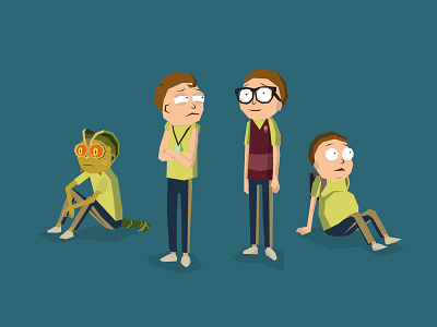 Aw Jeez fan illustration morty morty smith rick and morty vector