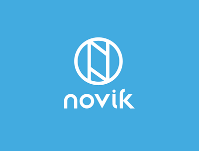 Novik Lab logo blue branding design logo minimalist mirasa mirasadesign typography