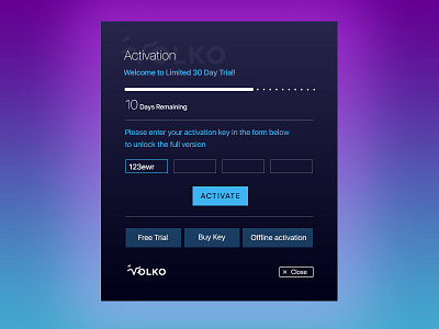 Equalizer Activation Screen blue interface minimalist ui ux