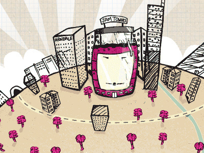 Jam Towers illustration townscape