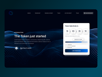 Ico Page design display inteface ui ux