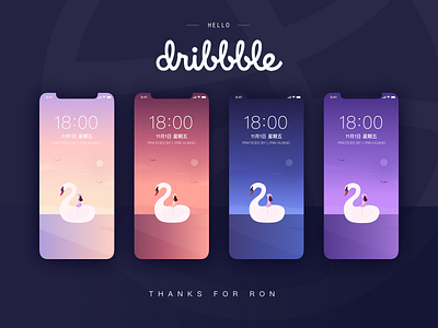 Hello Dribbble！ color creative debut design hello