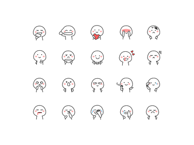 Emoji Design-Xiaobai characters emoji icon iconography icons illustrator moji people set white