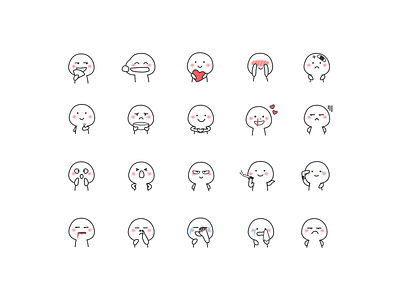 Emoji Design-Xiaobai by Lynn Huang on Dribbble