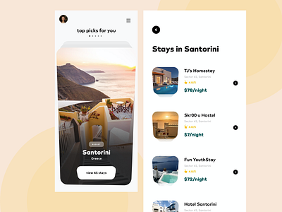 Travel Stays and Hostel Booking - Mobile Screens