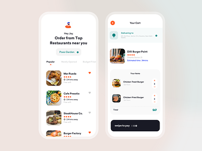 Restaurants around me agency app booking cart checkout coupon code delivery delivery app delivery service design food food app ios mobile online delivery payment product design restaurant app tracking