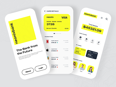 Online Mobile Banking - Card and Transaction Application Concept app bank bank app banking app booking cards design ecommerce fintech ios money online money product design signup transactions