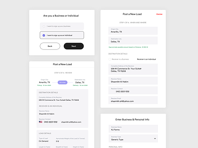 Shipper Dashboard - Send Freight