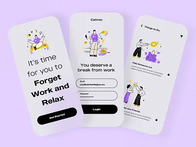 Mental Health at work Application agency app branding design illustration ios meditate mental health product design psychologist ui valm well being