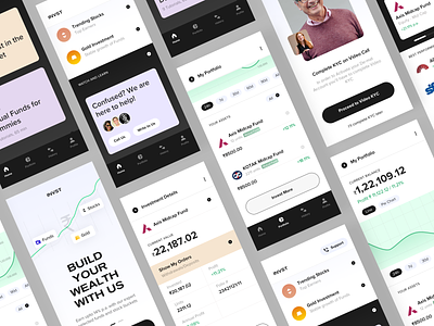 Investment-Trading App Concept agency app branding design ecommerce finance goals growww illustration invest ios mutual funds phonepe product design robinhood save