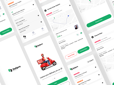 Delpro - On-Demand Custom Delivery Application Screens