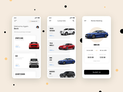 Car Rental App Concept app auction dashboard design ecommerce ios ui