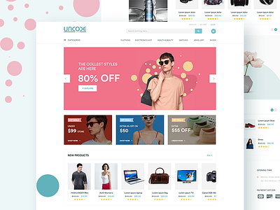 Ecommerce Landing Page fun happy shopping