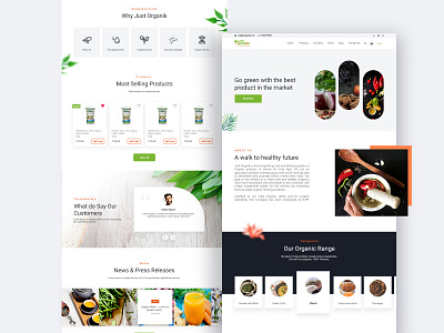 Just Organik Landing Page