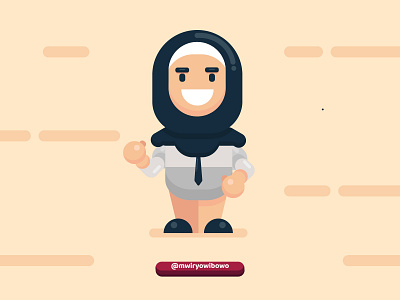 Illustration Character Hijab 2d character adobe adobe illustrator character characterdesign design flatdesign graphic illustration vector