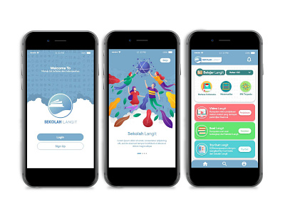 Apps Sekolah Langit app design ui ux