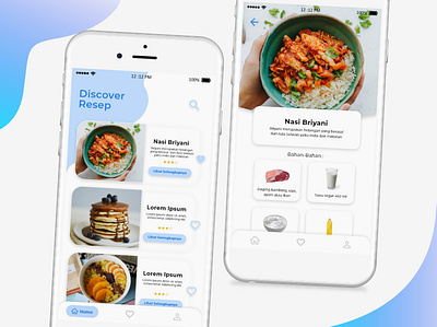 Discover Resep App app design ui ux