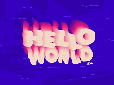 Hello World animation branding design flat icon illustration illustrator minimal typography