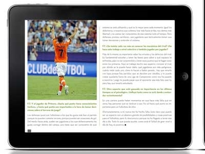 Fútbol táctico digital editorial ipad