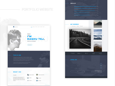 Website portfolio ui design landing page ui designs website design