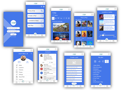 Pod : Event Manager Android Mockup ecommerce event app illlustration login mobileui social app