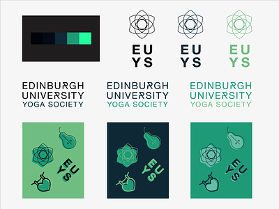 Edinburgh University Yoga Society Branding brand branding design graphic design visual visual identity