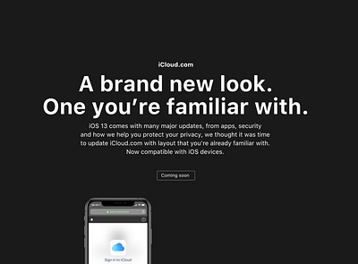 New iCloud.com update advertising app branding design graphic design mock up product design prototype ui ux