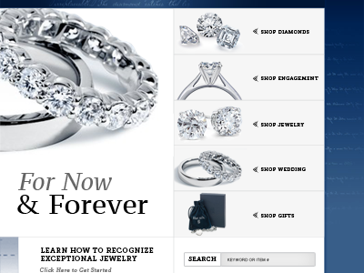 Jewelry Website Navigation graphics jewelry webdesign